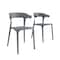 Cosco Novogratz Poolside Collection, Felix Stacking Dining Chairs, Indoor/Outdoor, Charcoal 2PK 87818CHC2E - alternate 1